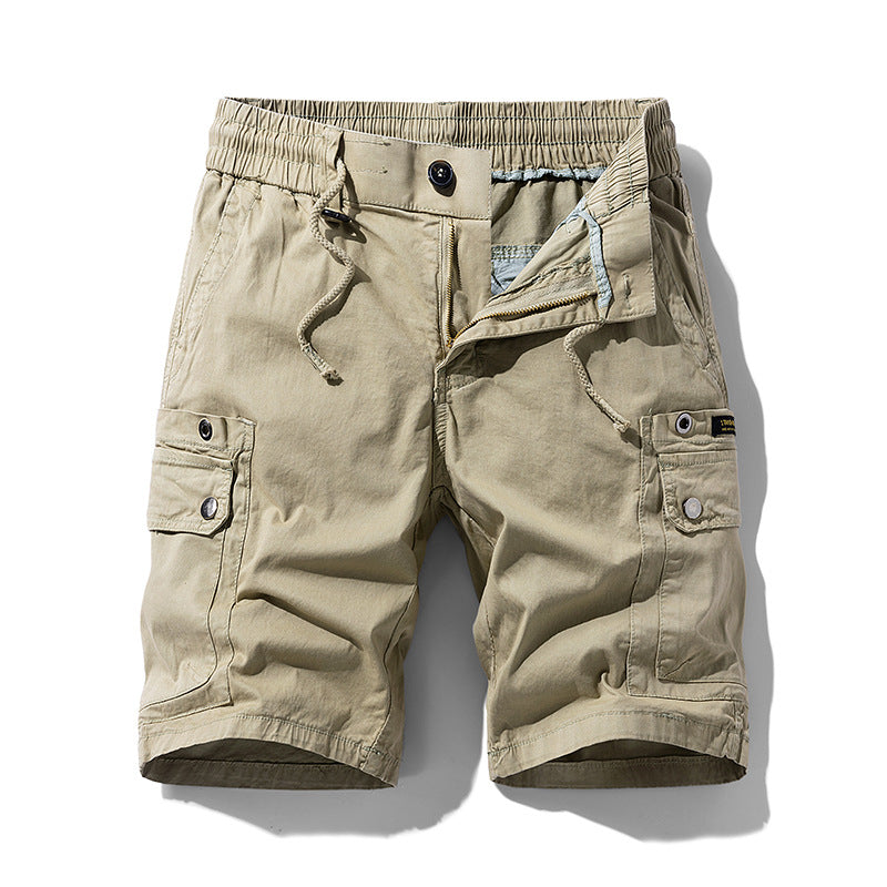 Casual Pants Men's Summer Thin Men's Overalls Men's Cotton Multi-pocket Trousers Teen Trend Wear-resistant Straight-leg Pants